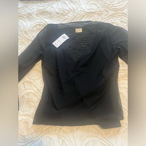 Abercrombie Long-Sleeve Mesh Slash Top